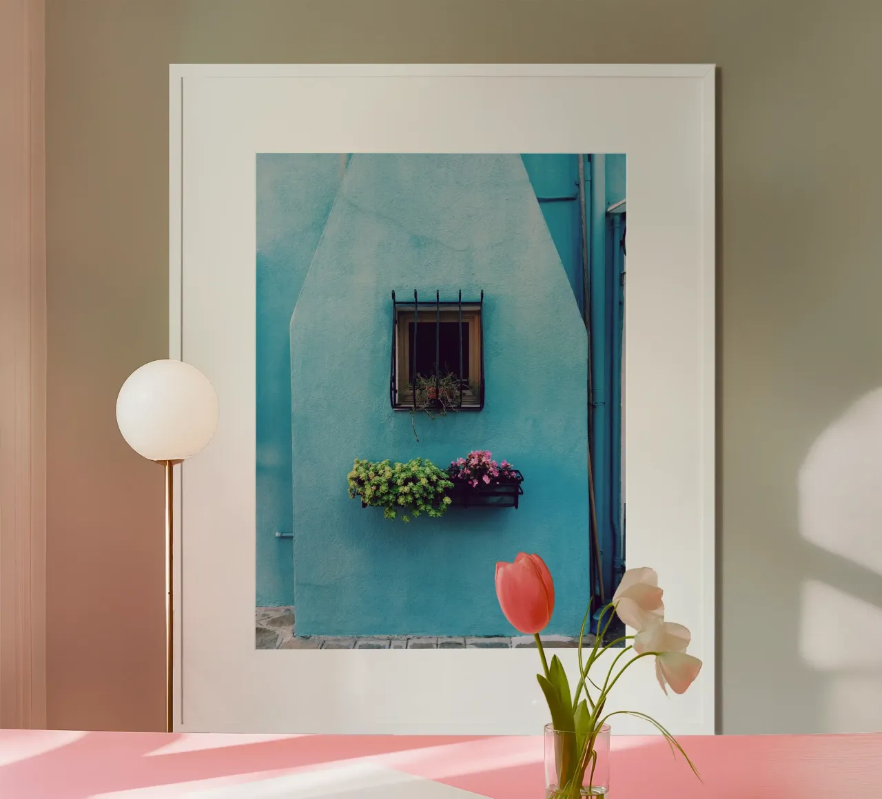 einzelnes Fenster Poster von Bleu