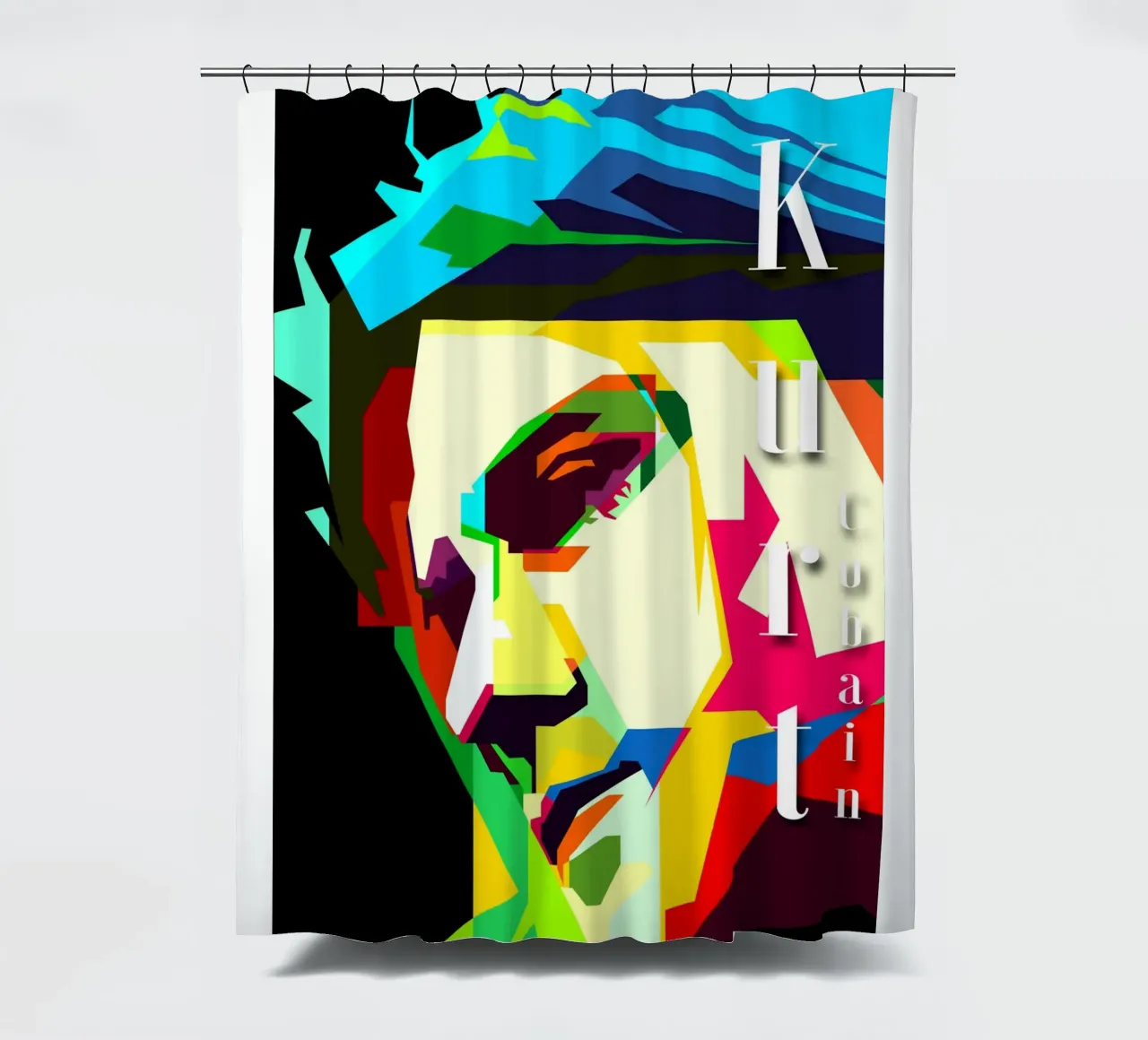 Kurt Cobain Nirvana Sänger Musiker WPAP Trending Now Duschvorhang von Artkreator