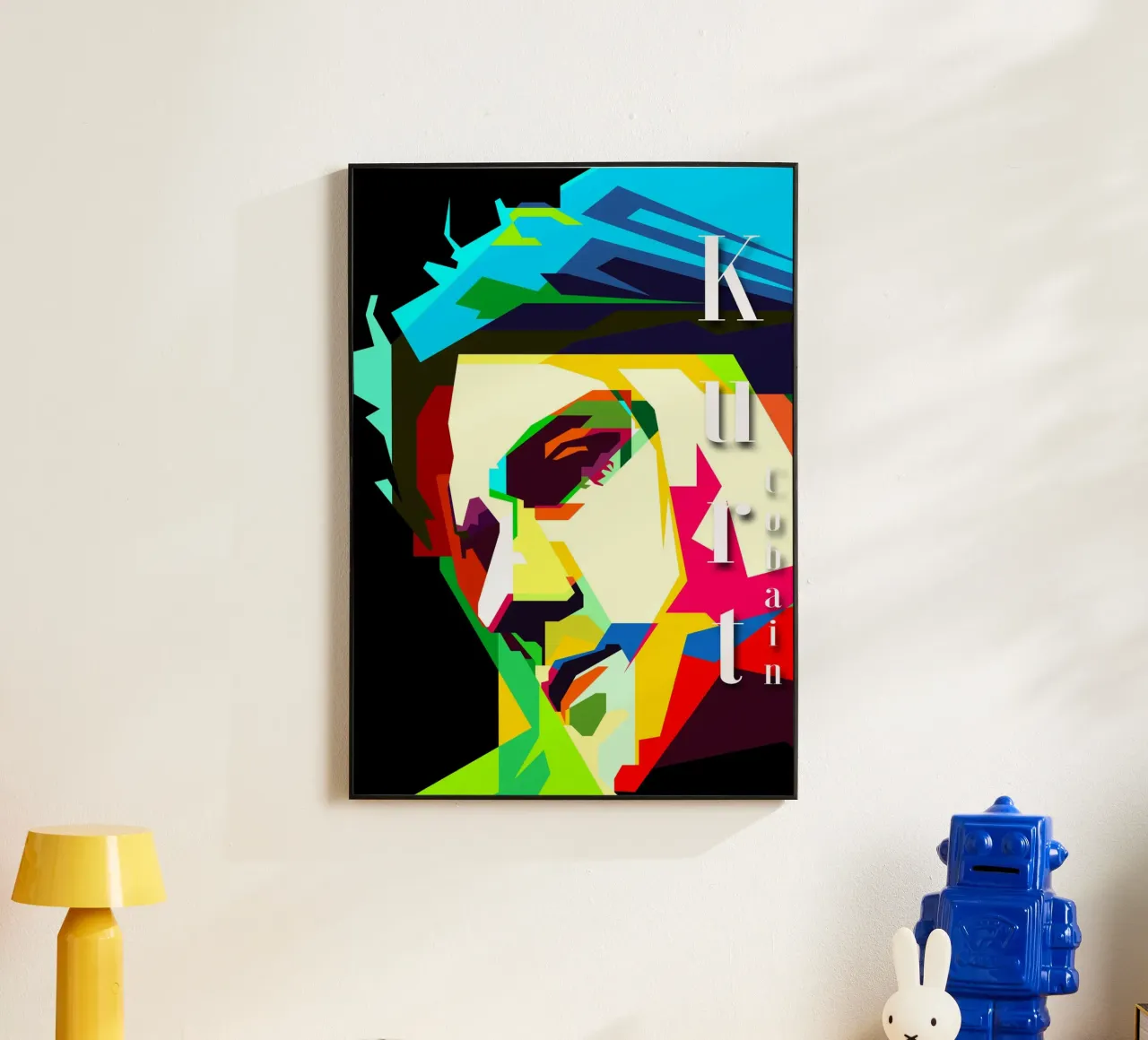 Kurt Cobain Nirvana Sänger Musiker WPAP Trending Now Alu-Dibond von Artkreator