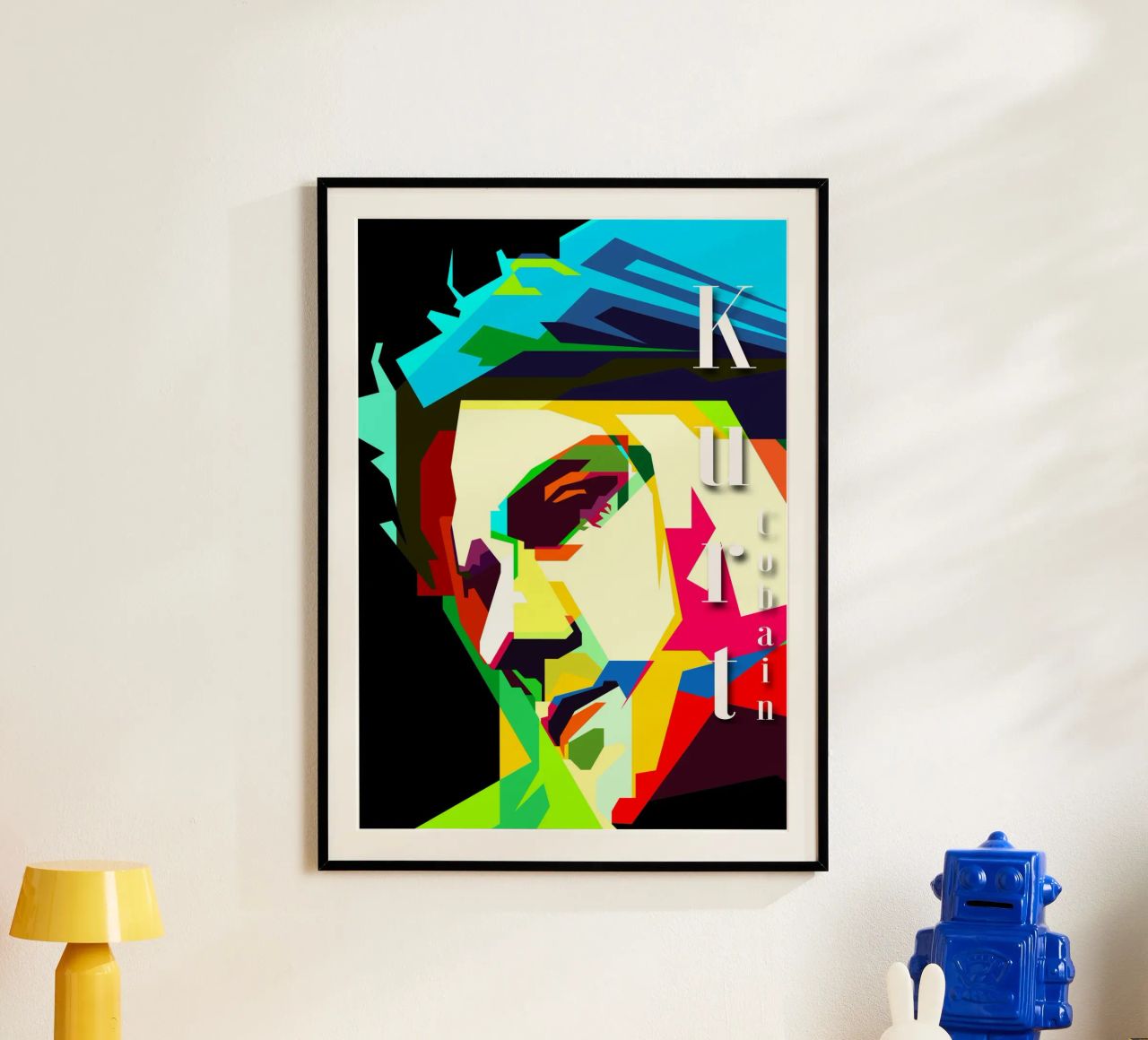 Kurt Cobain Nirvana Zanger Muzikant WPAP Nu Trending poster van Artkreator