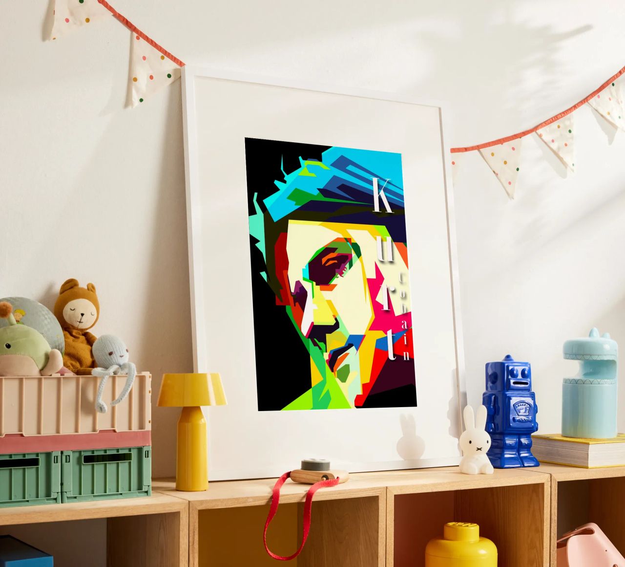 Kurt Cobain Nirvana Zanger Muzikant WPAP Nu Trending poster van Artkreator