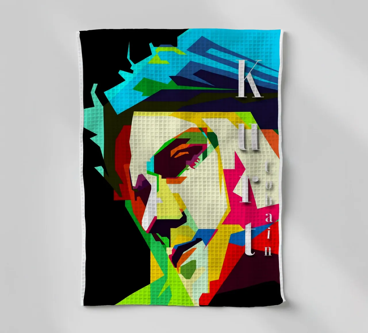 Kurt Cobain Nirvana Sänger Musiker WPAP Trending Now Geschirrtuch von Artkreator