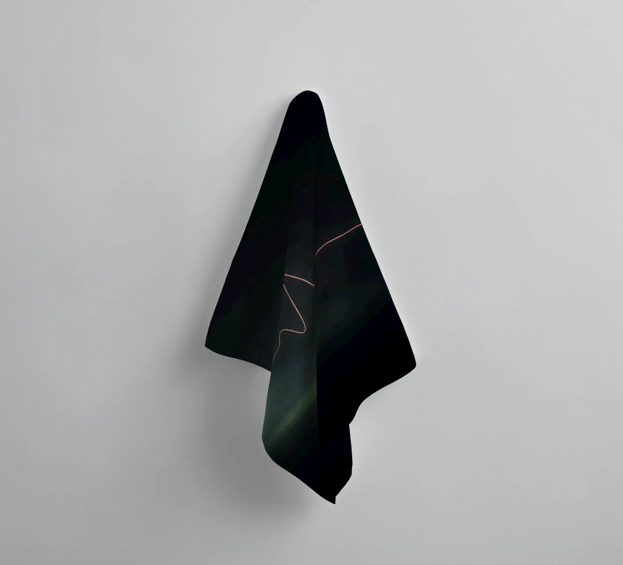 Light trails create a pulse waveform effect in a dark atmos towel by DesignDoodle
