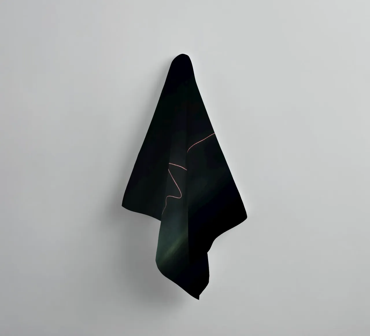 Les traînées lumineuses créent un effet de pulsation dans une atmosphère sombre. serviette de bain de DesignDoodle