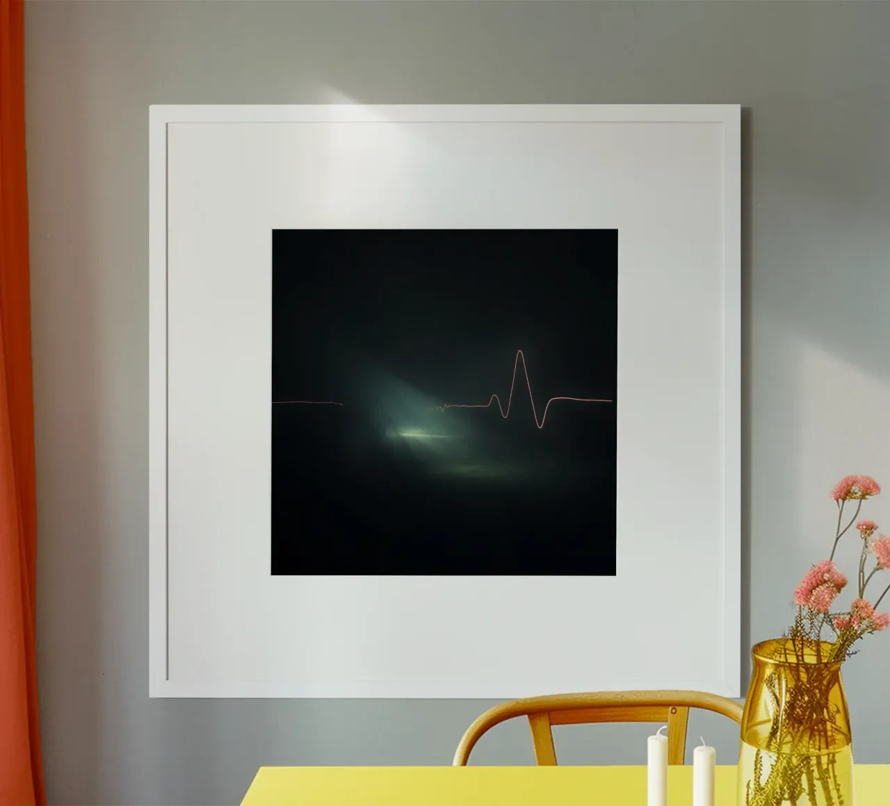 Les traînées lumineuses créent un effet de pulsation dans une atmosphère sombre. hahnemühle de DesignDoodle