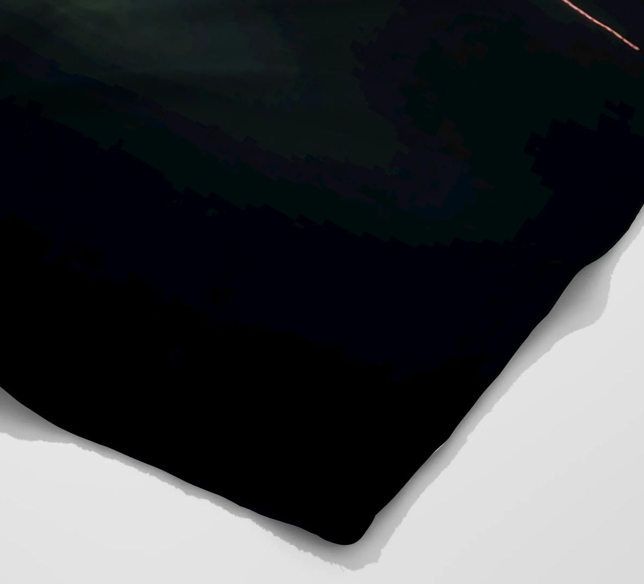 Light trails create a pulse waveform effect in a dark atmos fleece blanket by DesignDoodle