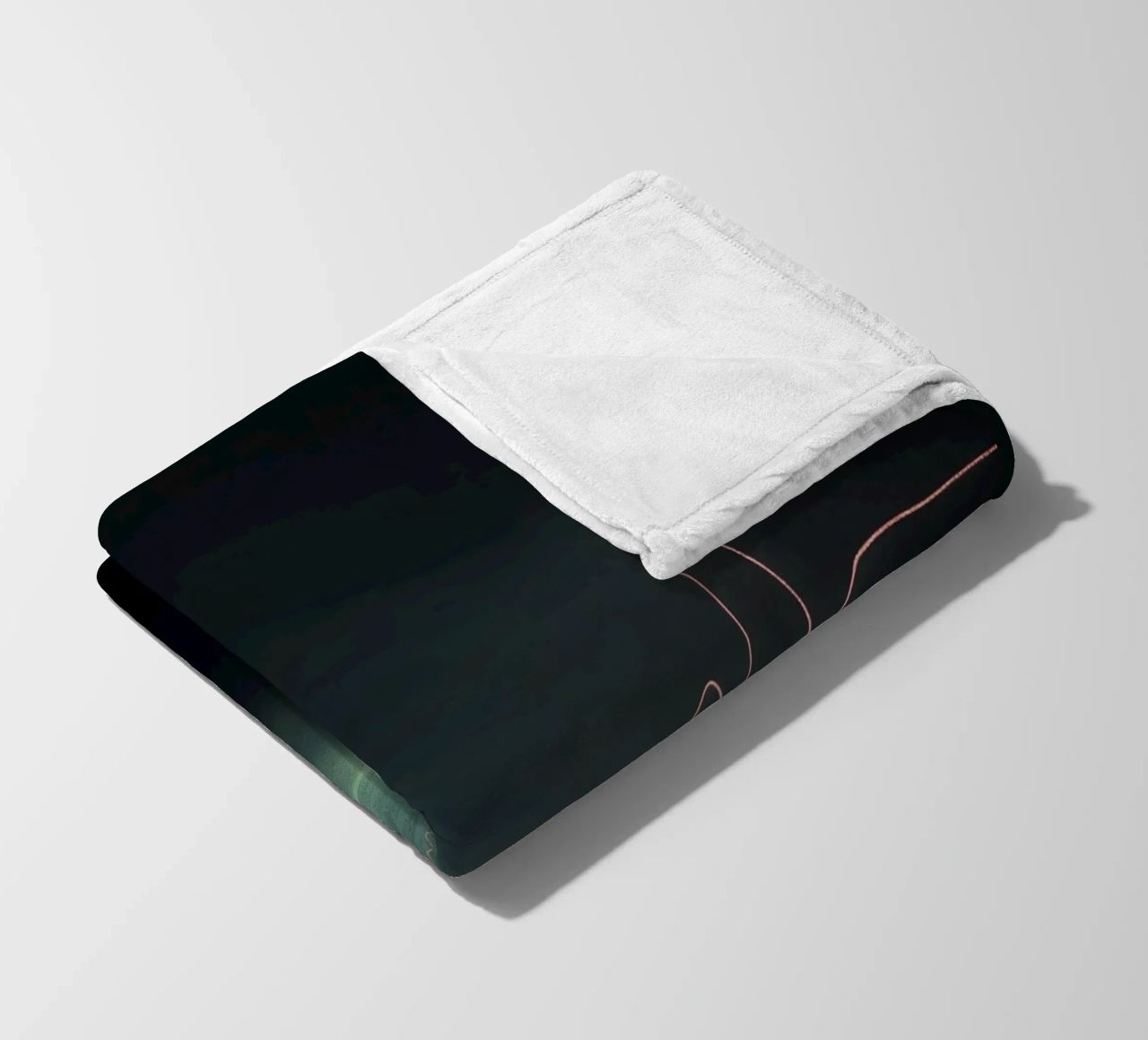 Light trails create a pulse waveform effect in a dark atmos fleece blanket by DesignDoodle