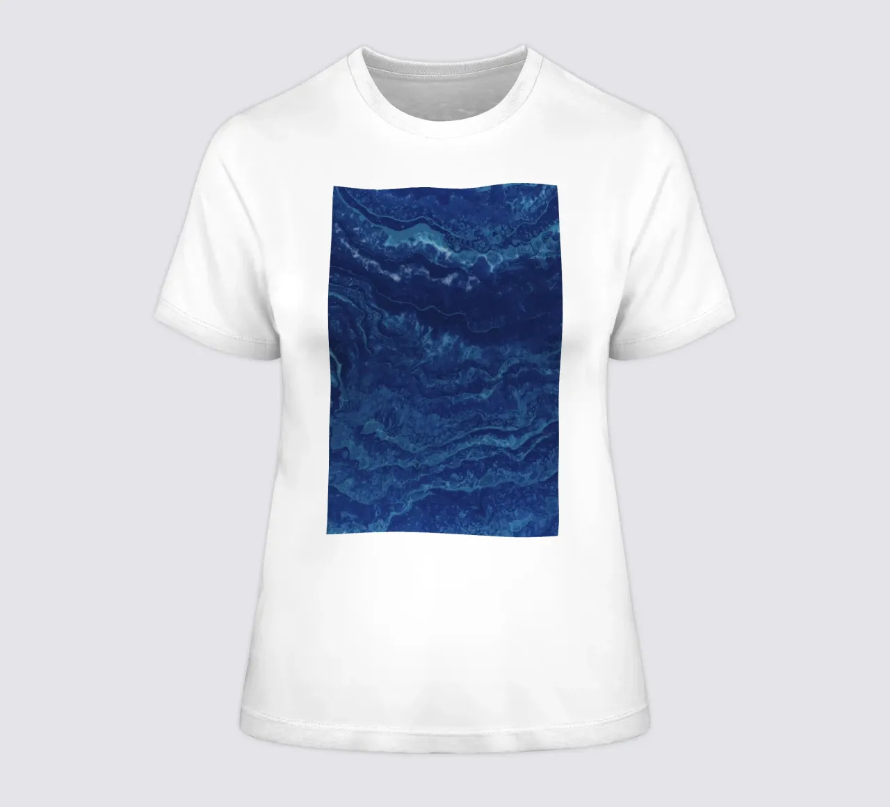 wild waving women's fitted t-shirt by Bleu