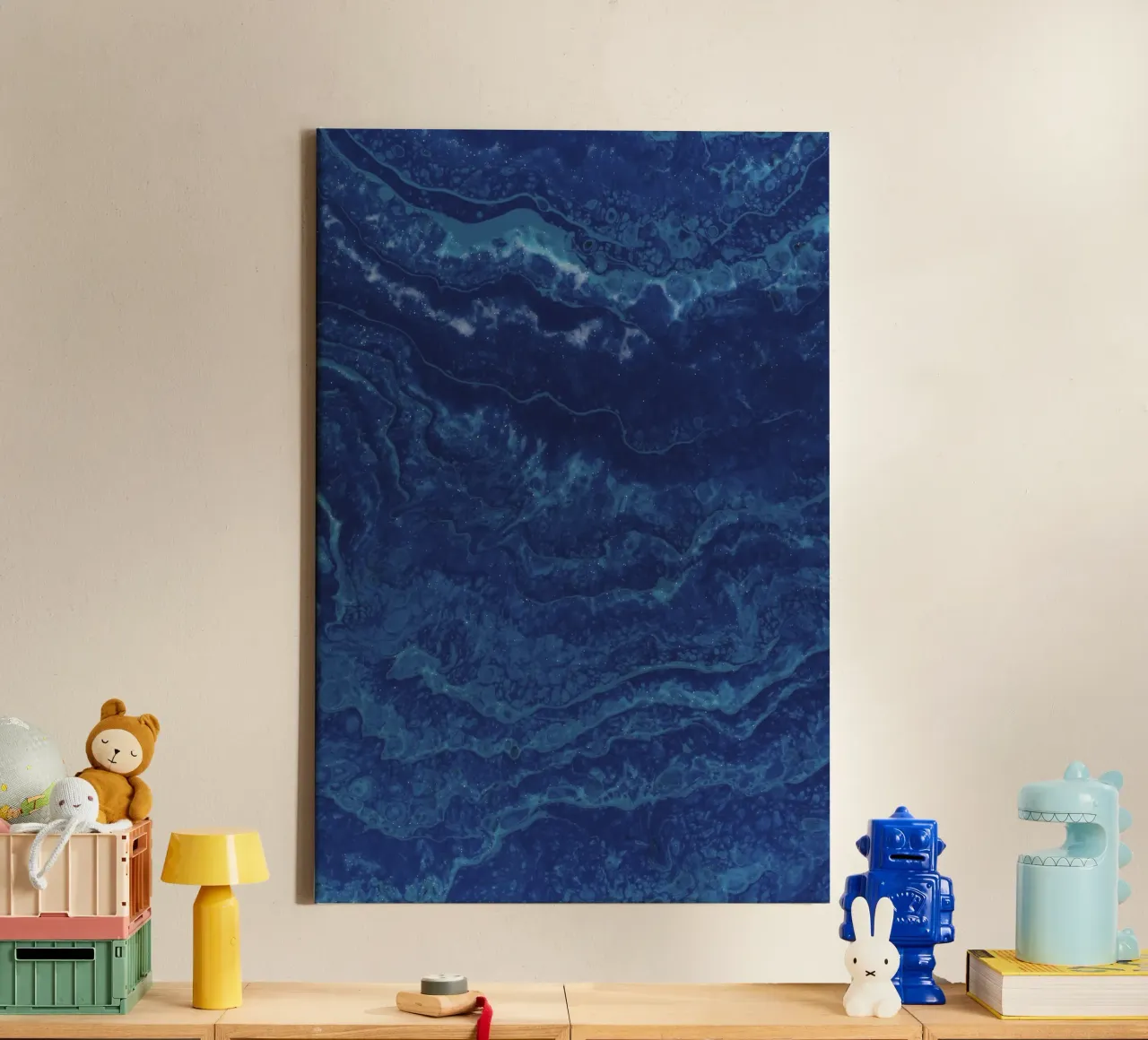 wildes Winken Leinwand von Bleu