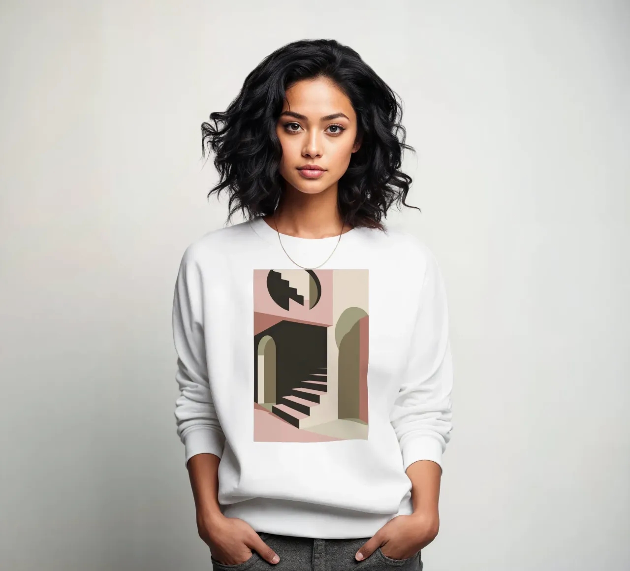 Illusione della scala pastello felpa da Stone Patina