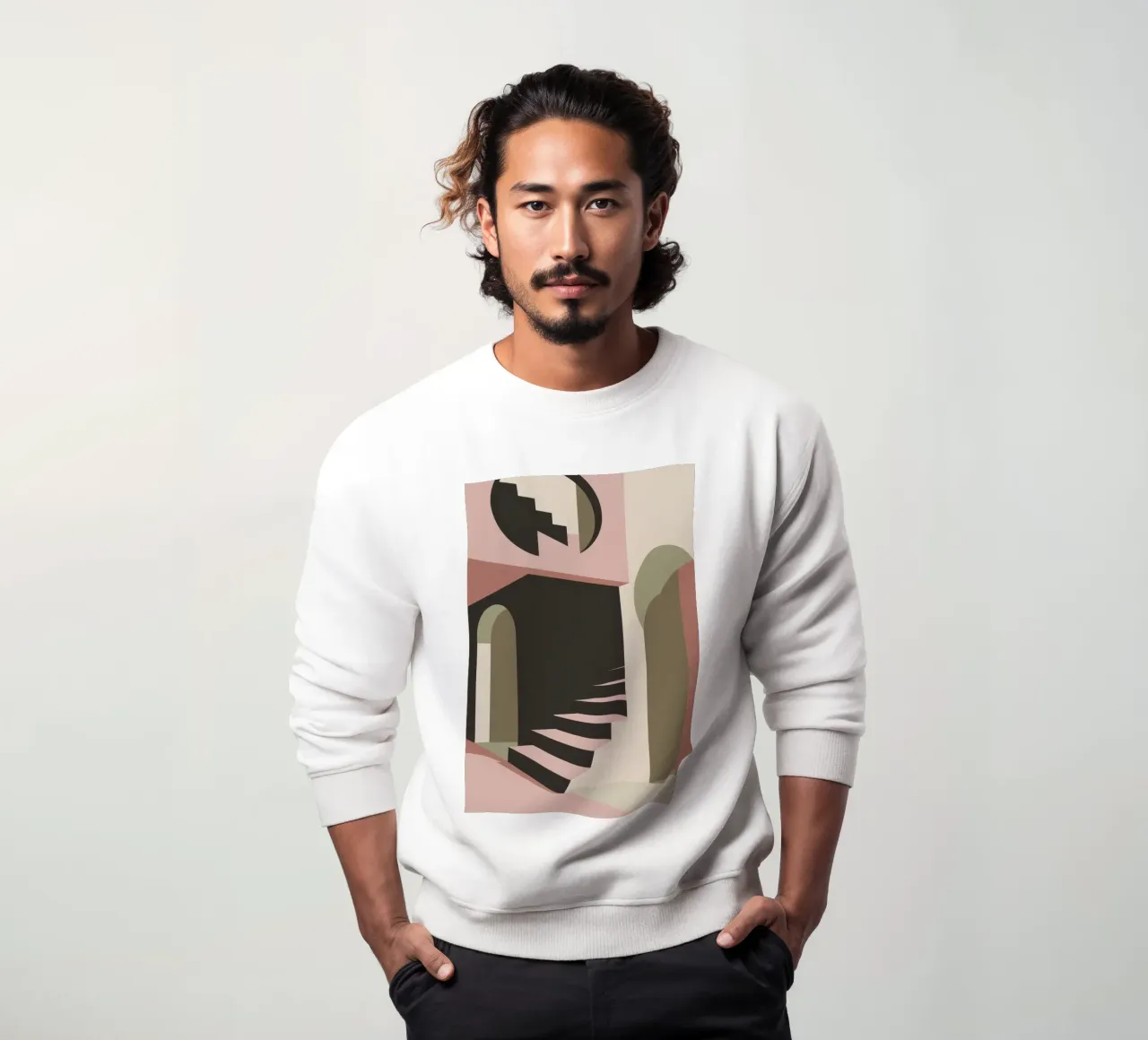 Pastell-Treppen-Illusion Sweatshirt von Stone Patina