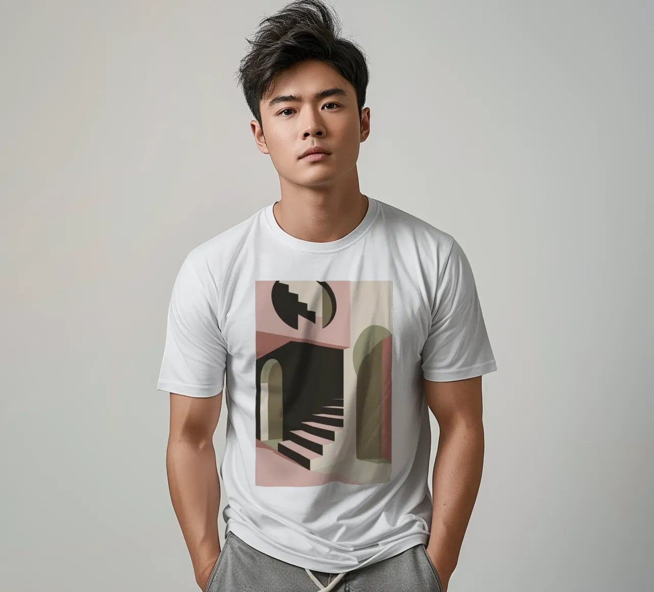 Illusione della scala pastello t-shirt da Stone Patina