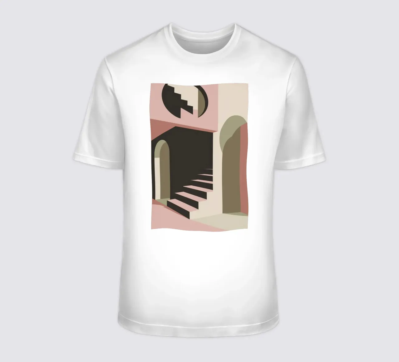 Ilusión de escalera en colores pastel camiseta de Stone Patina
