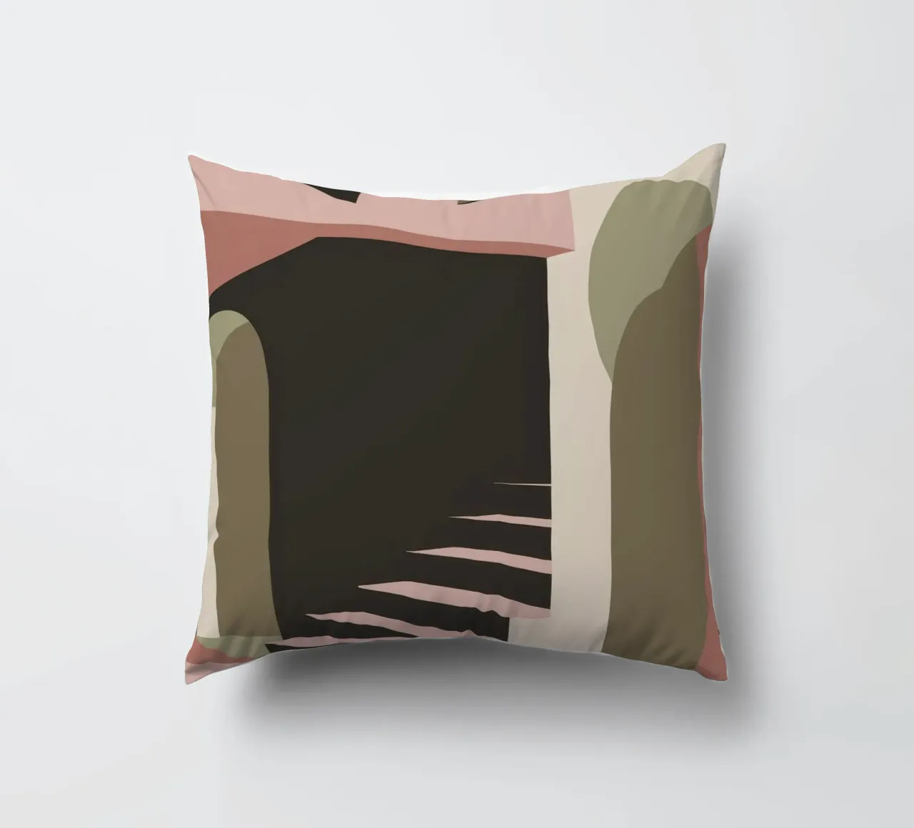 Illusione della scala pastello cuscino da Stone Patina