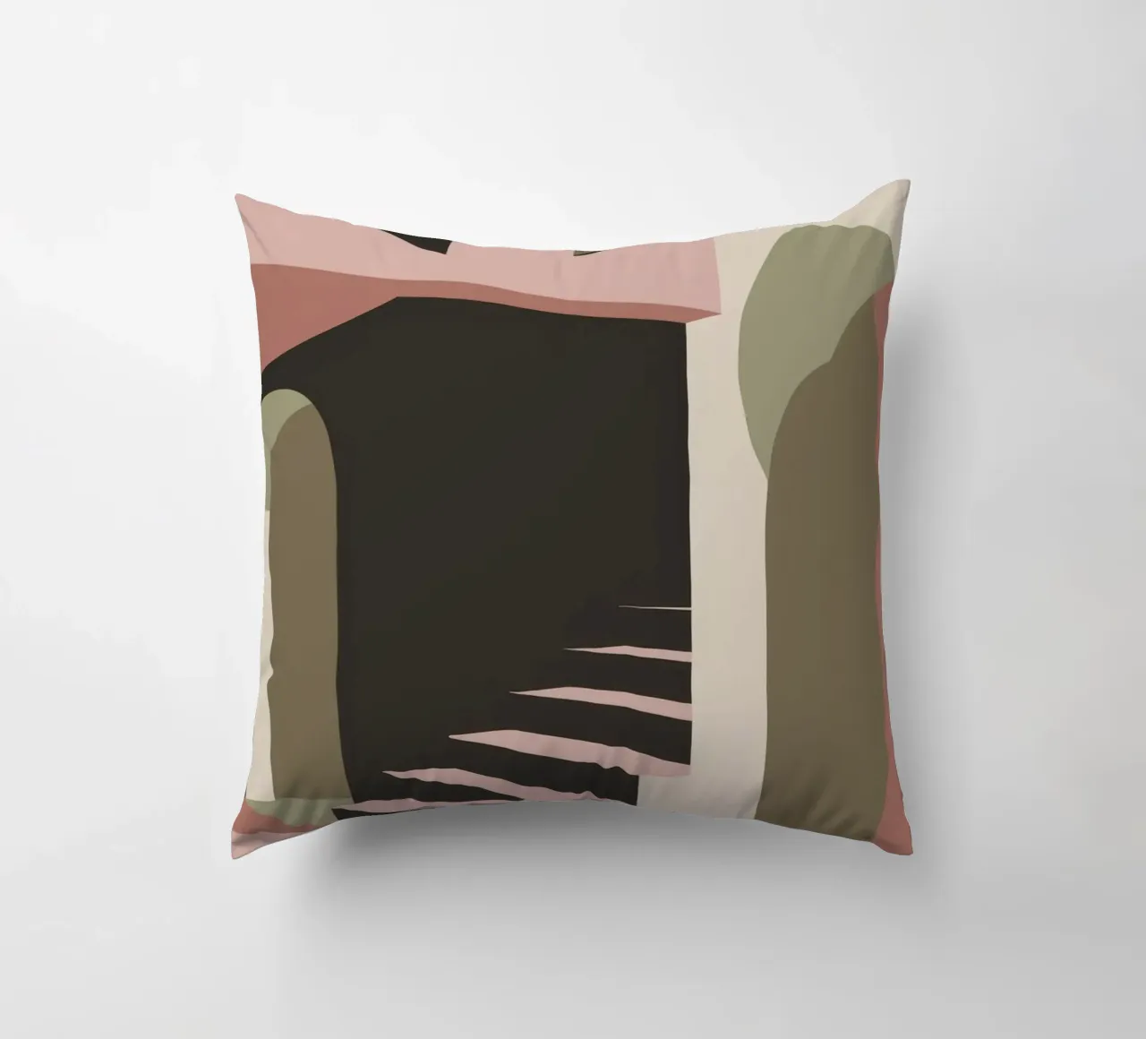 Illusione della scala pastello cuscino da Stone Patina