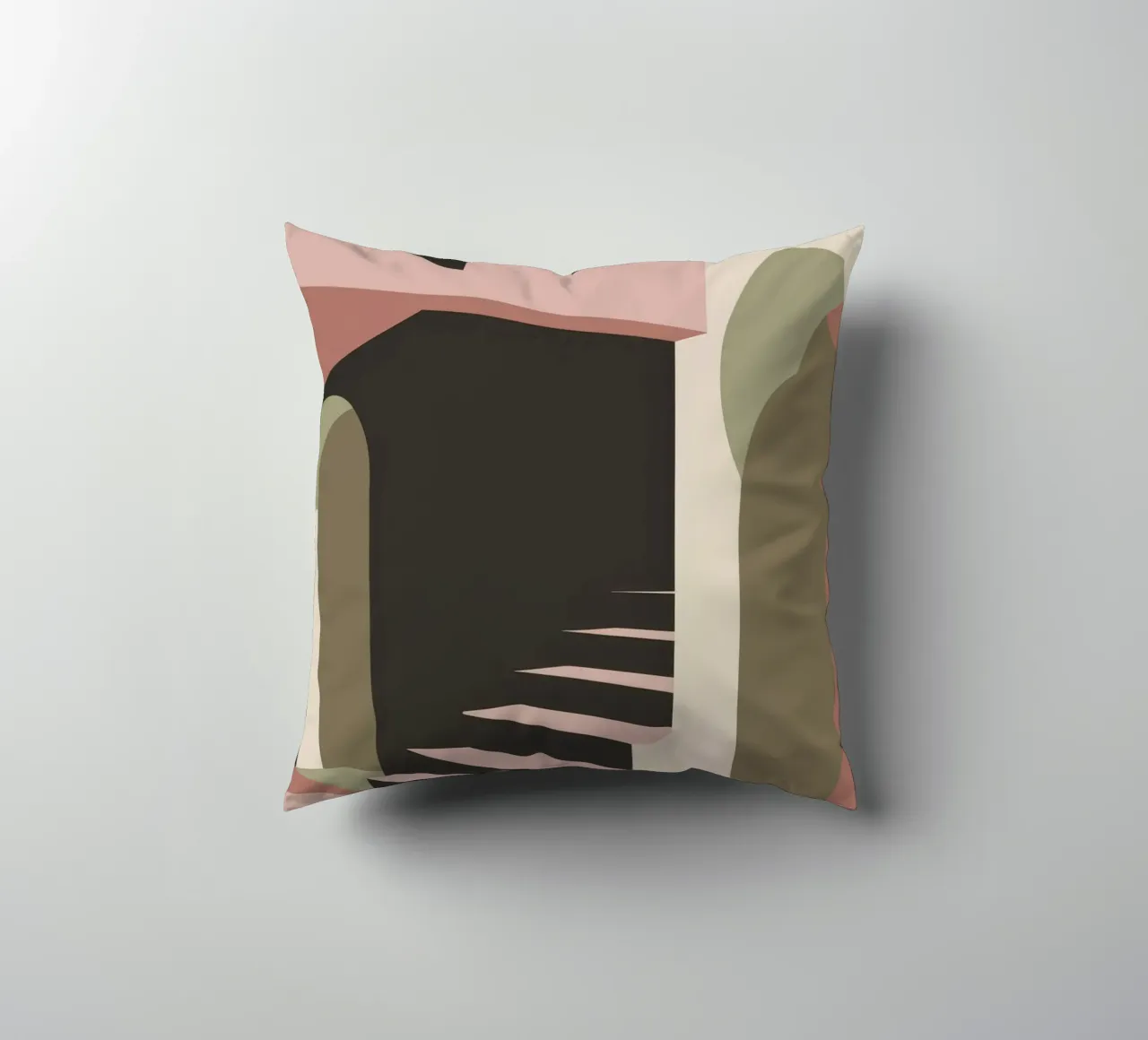 Illusione della scala pastello cuscino da Stone Patina