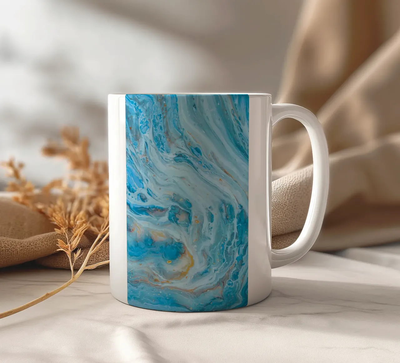 movimento del colore tazza in ceramica da Bleu