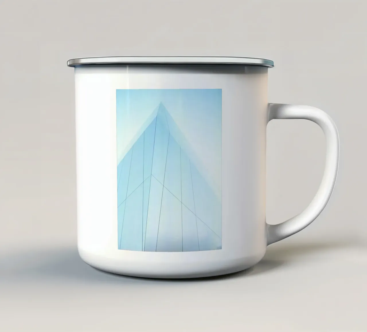 moderne architect emaille mok van Bleu