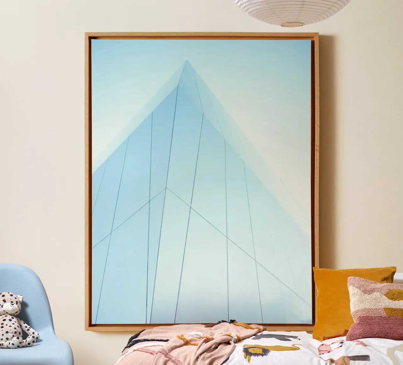 moderne architect canvas met Baklijst van Bleu
