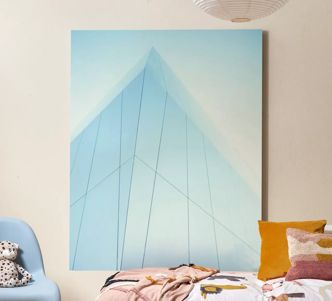 moderne architect canvas met Baklijst van Bleu