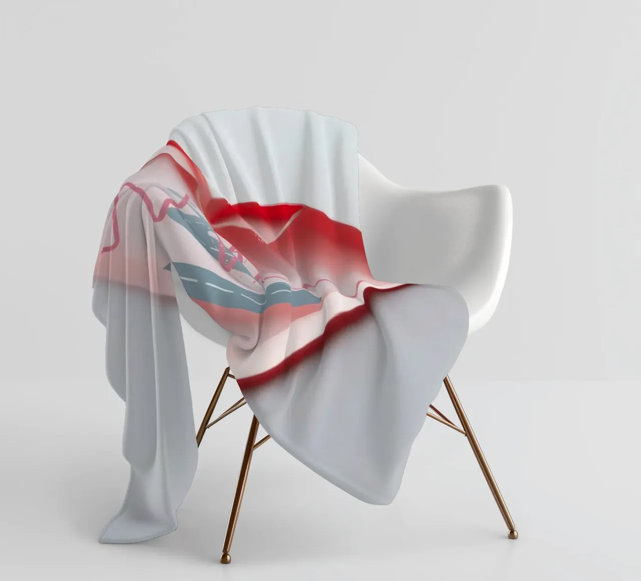 Design a forma di cuore con strada tortuosa e linea del polso coperta in pile da DesignDoodle