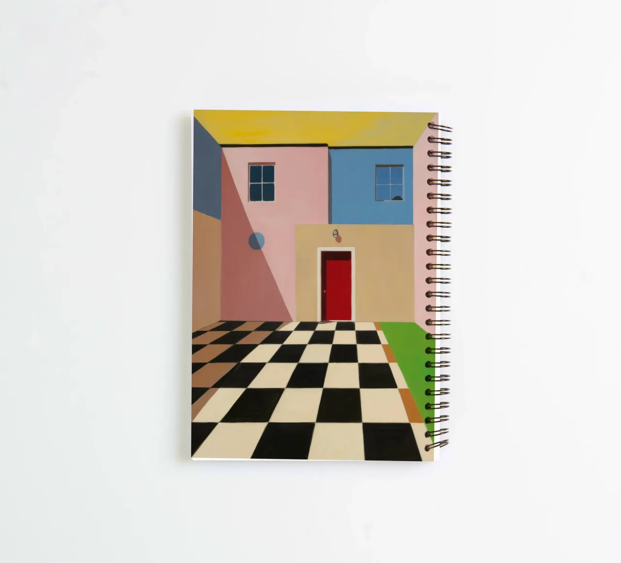 Checkered Threshold Escape spiral notebook by Stone Patina
