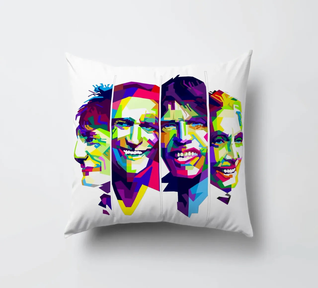 Rolling Stones Rock And Roll Band WPAP Trending Now cuscino da Artkreator