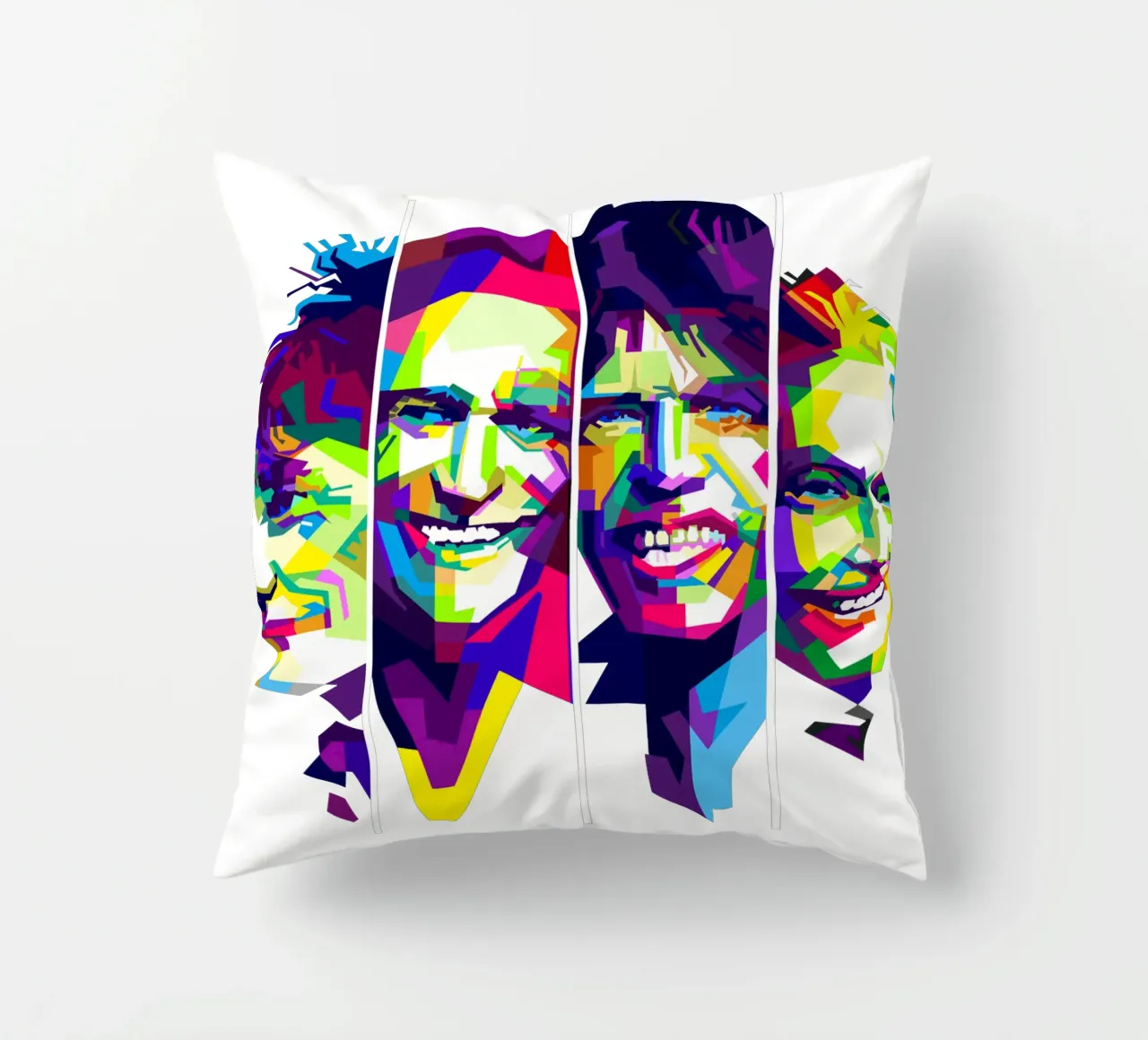 Rolling Stones Rock And Roll Band WPAP Trending Now cuscino da Artkreator