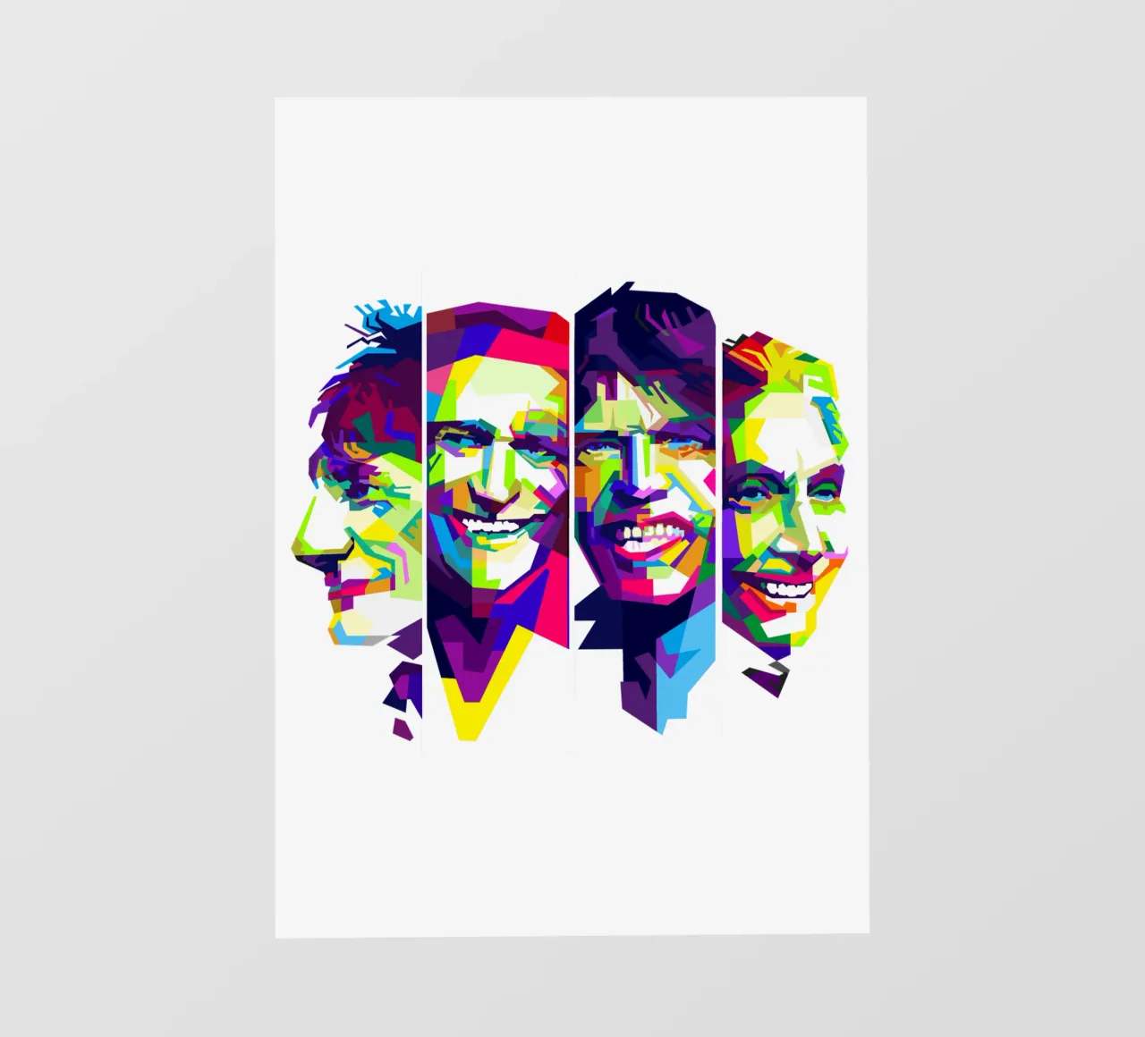 Rolling Stones Rock And Roll Band WPAP Trending Now pellicola backlit da Artkreator