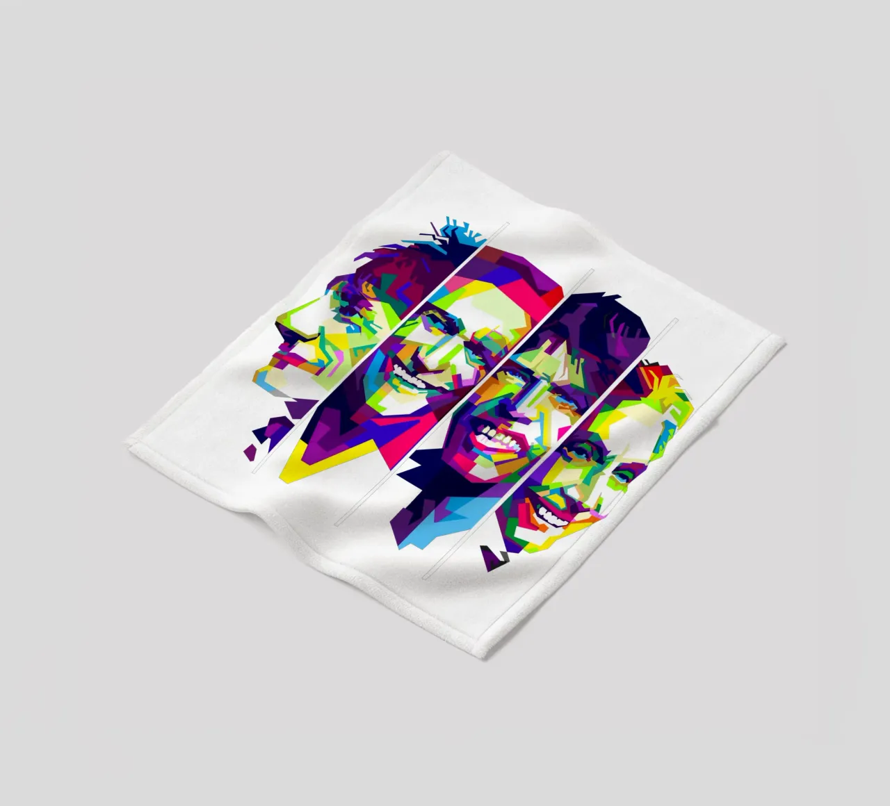 Rolling Stones Rock And Roll Band WPAP Trending Now coperta in pile da Artkreator