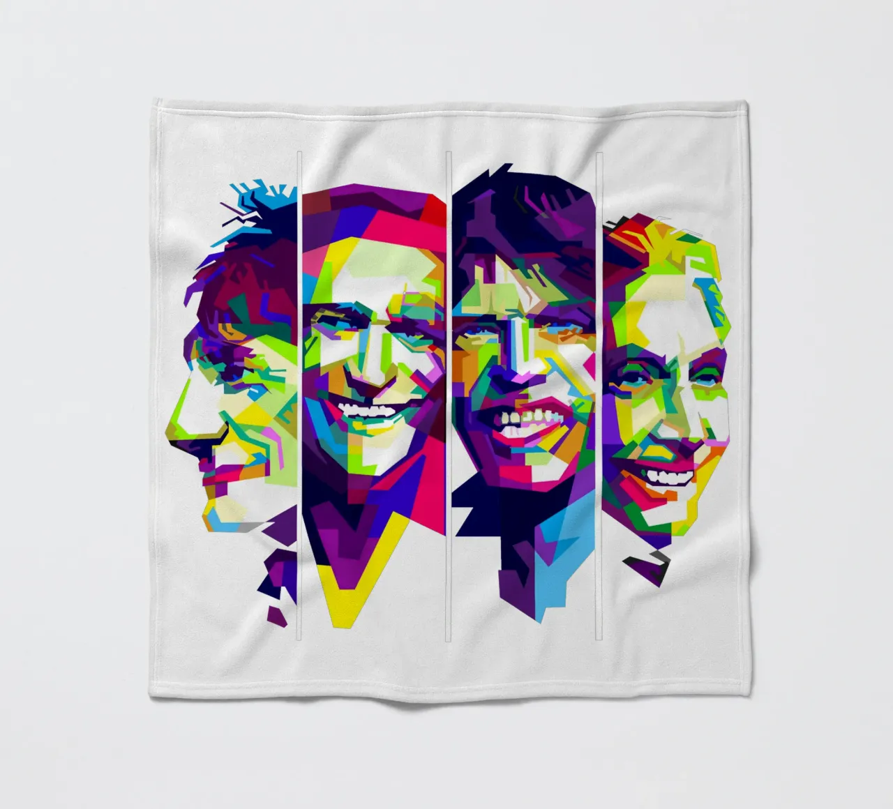 Rolling Stones Rock And Roll Band WPAP Trending Now coperta in pile da Artkreator