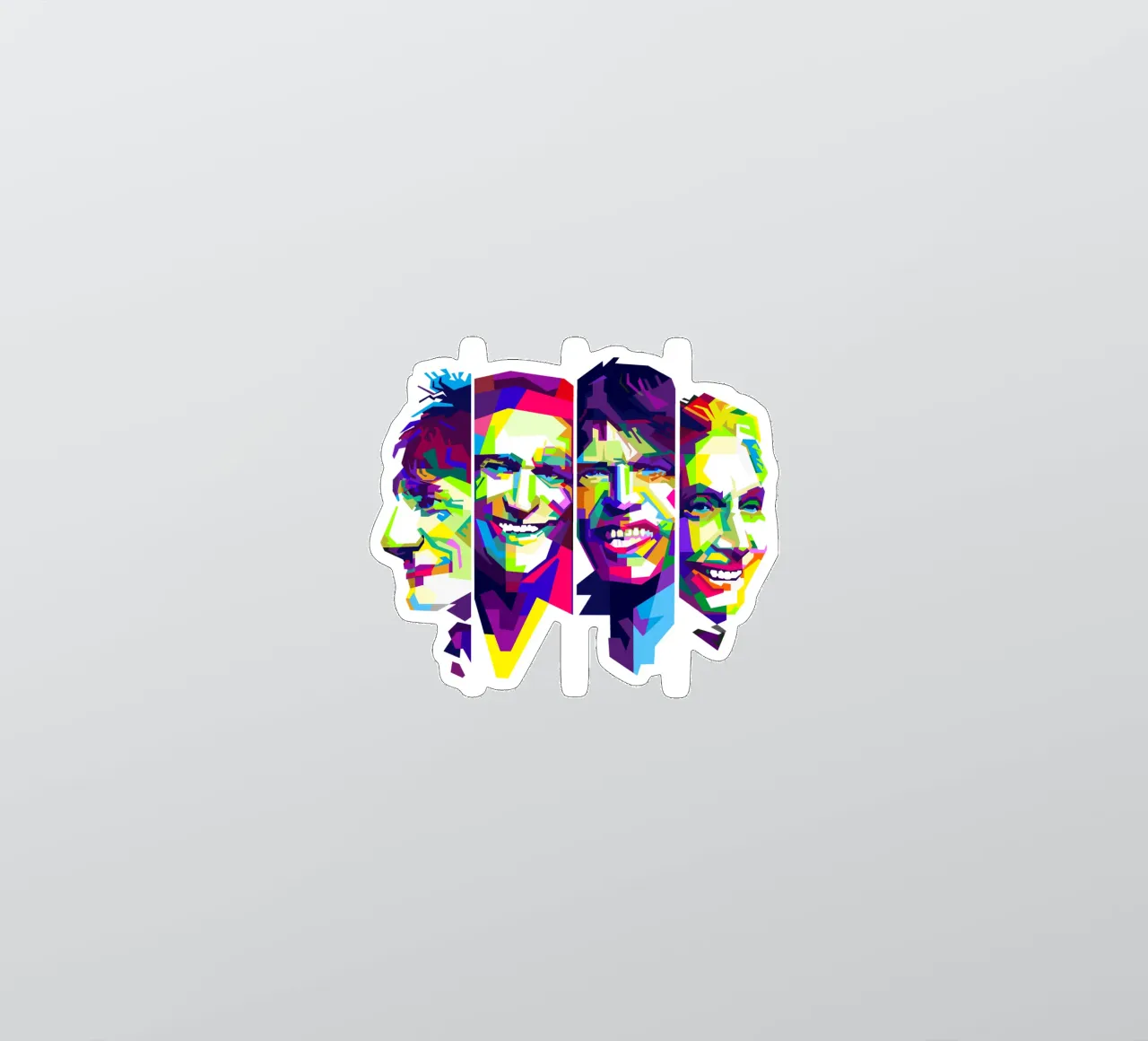 Rolling Stones Rock And Roll Band WPAP Trending Now adesivo da Artkreator