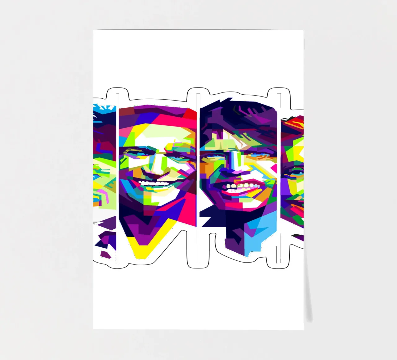 Rolling Stones Rock And Roll Band WPAP Trending Now foglio adesivo da Artkreator