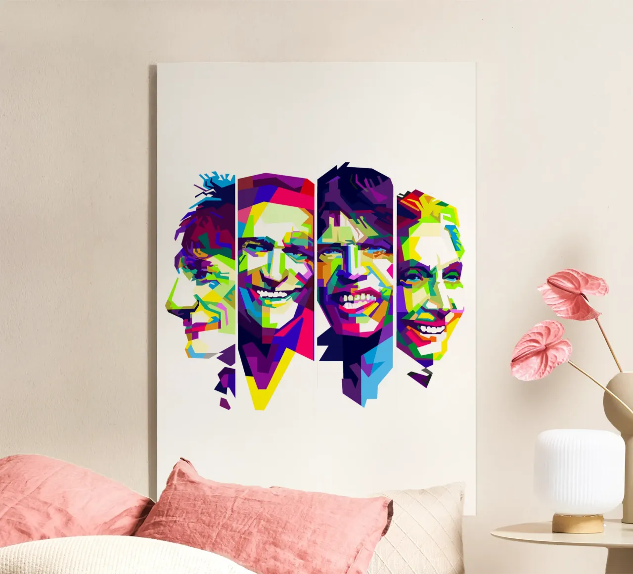Rolling Stones Rock And Roll Band WPAP Trending Now plexiglass da Artkreator