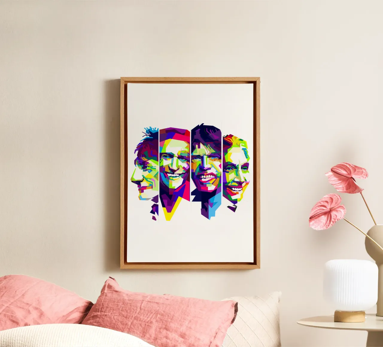 Rolling Stones Rock And Roll Band WPAP Trending Now tela da Artkreator