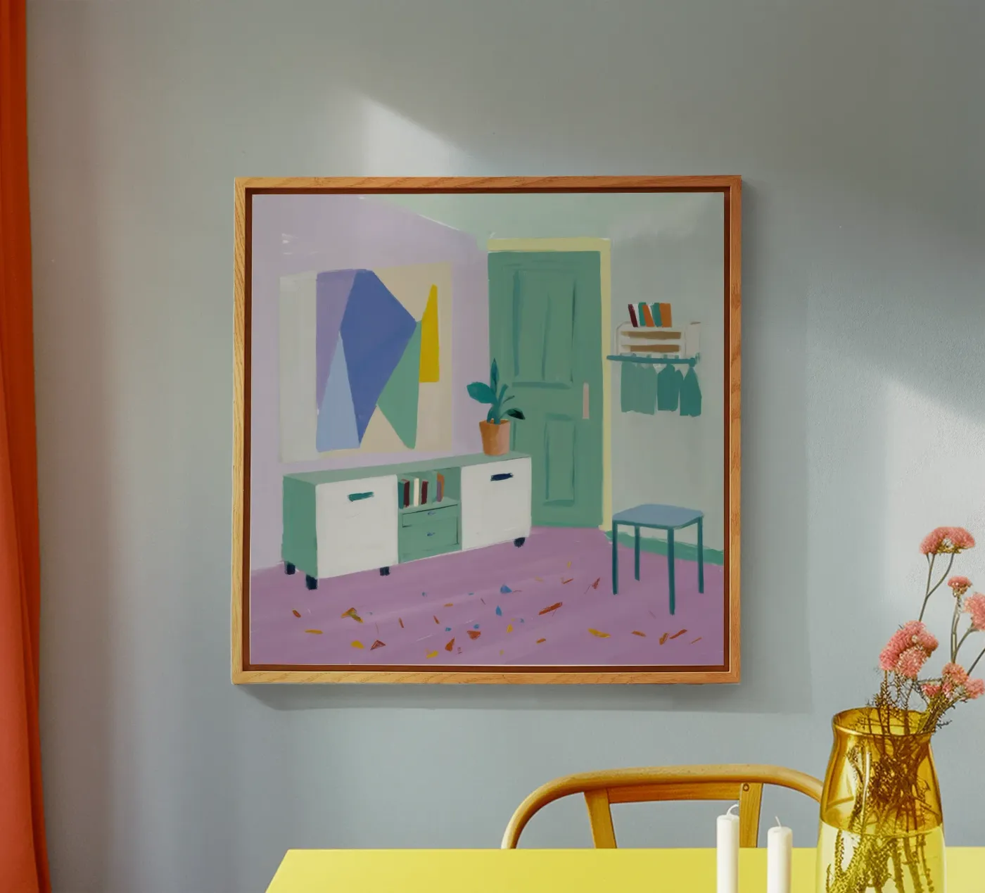 Mint Interieur Stilte acryl van Stone Patina