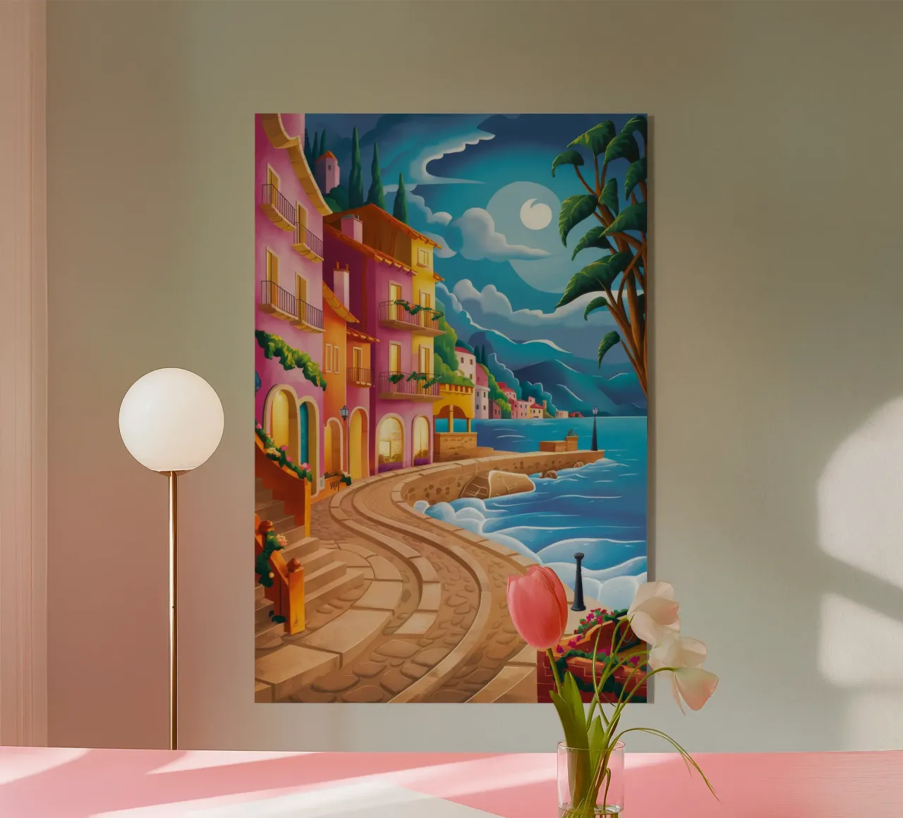 Moonlit Coastal Serenity acrylic glass by Jasper Rune