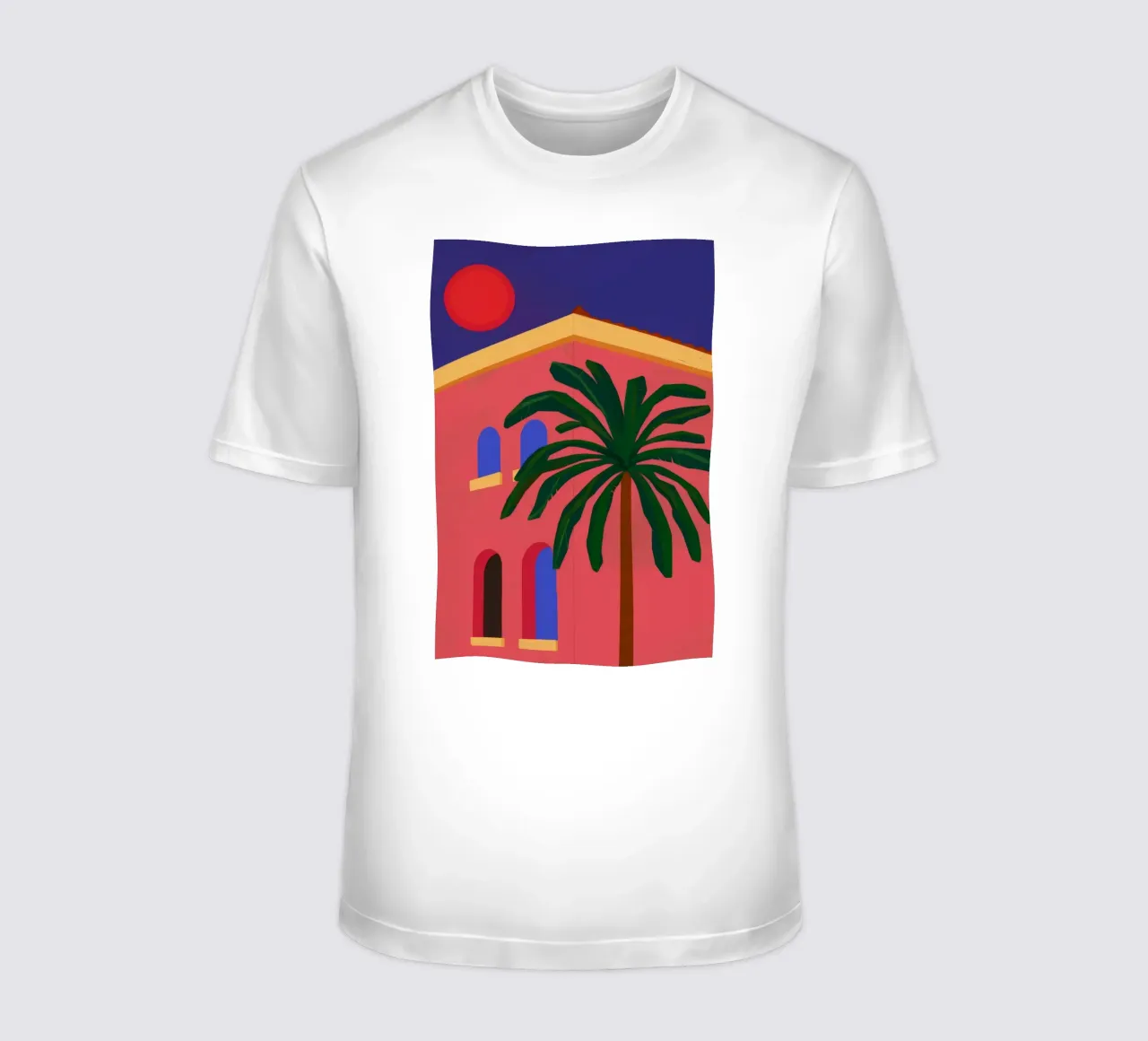 Sagoma di palma cremisi t-shirt da Stone Patina