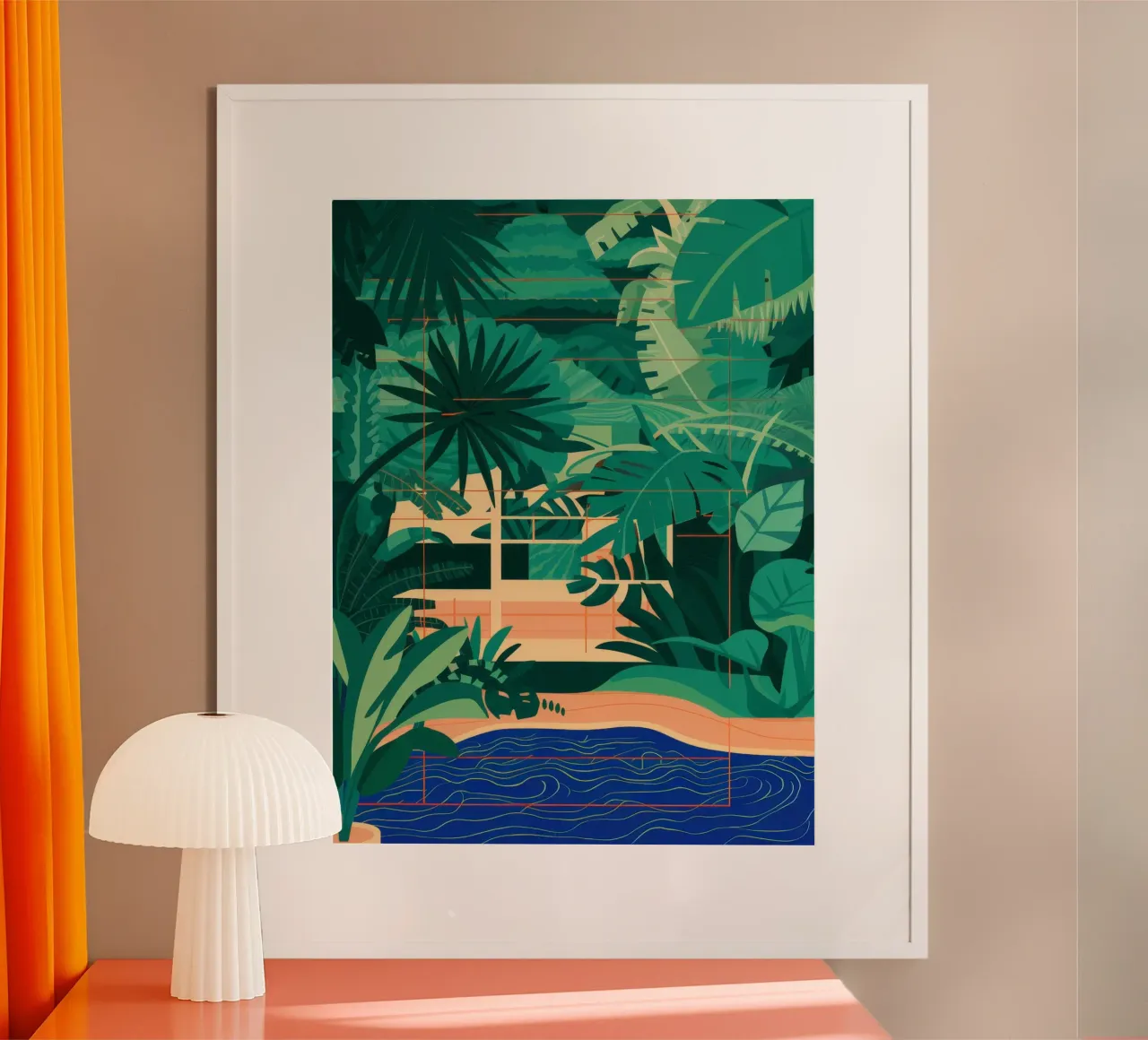 Groene oase in de jungle poster van Jasper Rune