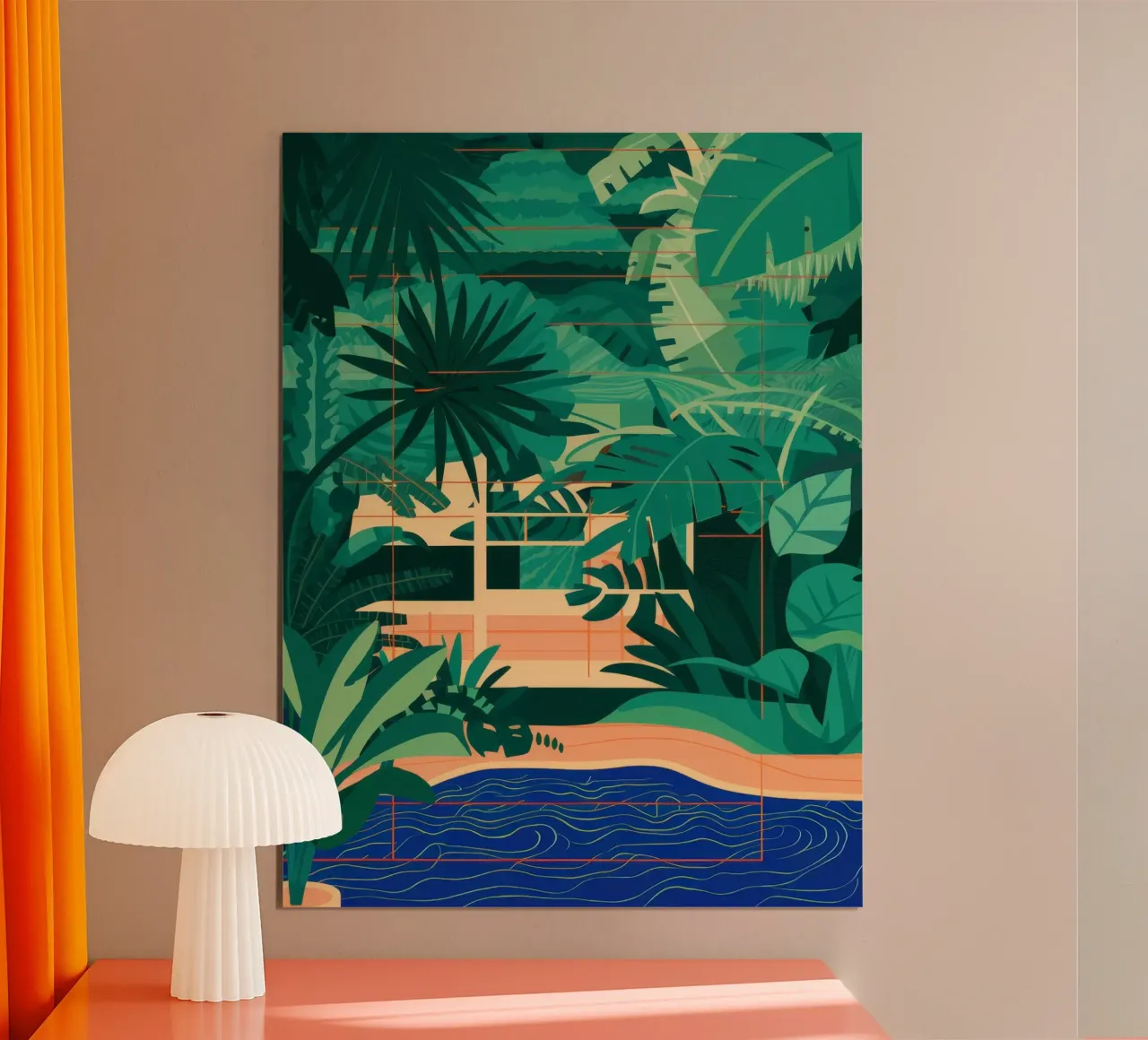 Groene oase in de jungle poster van Jasper Rune