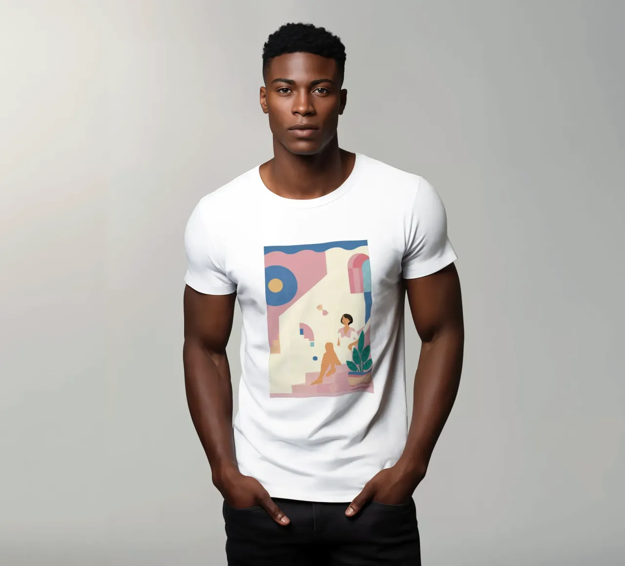 Figura pastello in ascesa t-shirt da Stone Patina