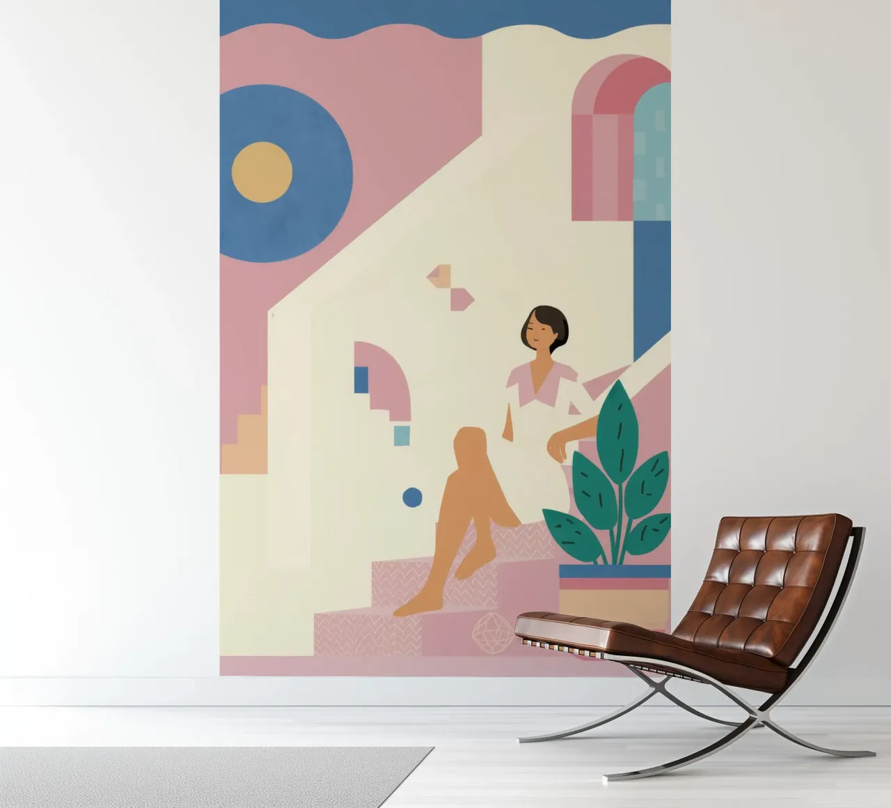 Pastel Figure Ascending photo wallpaper by Stone Patina