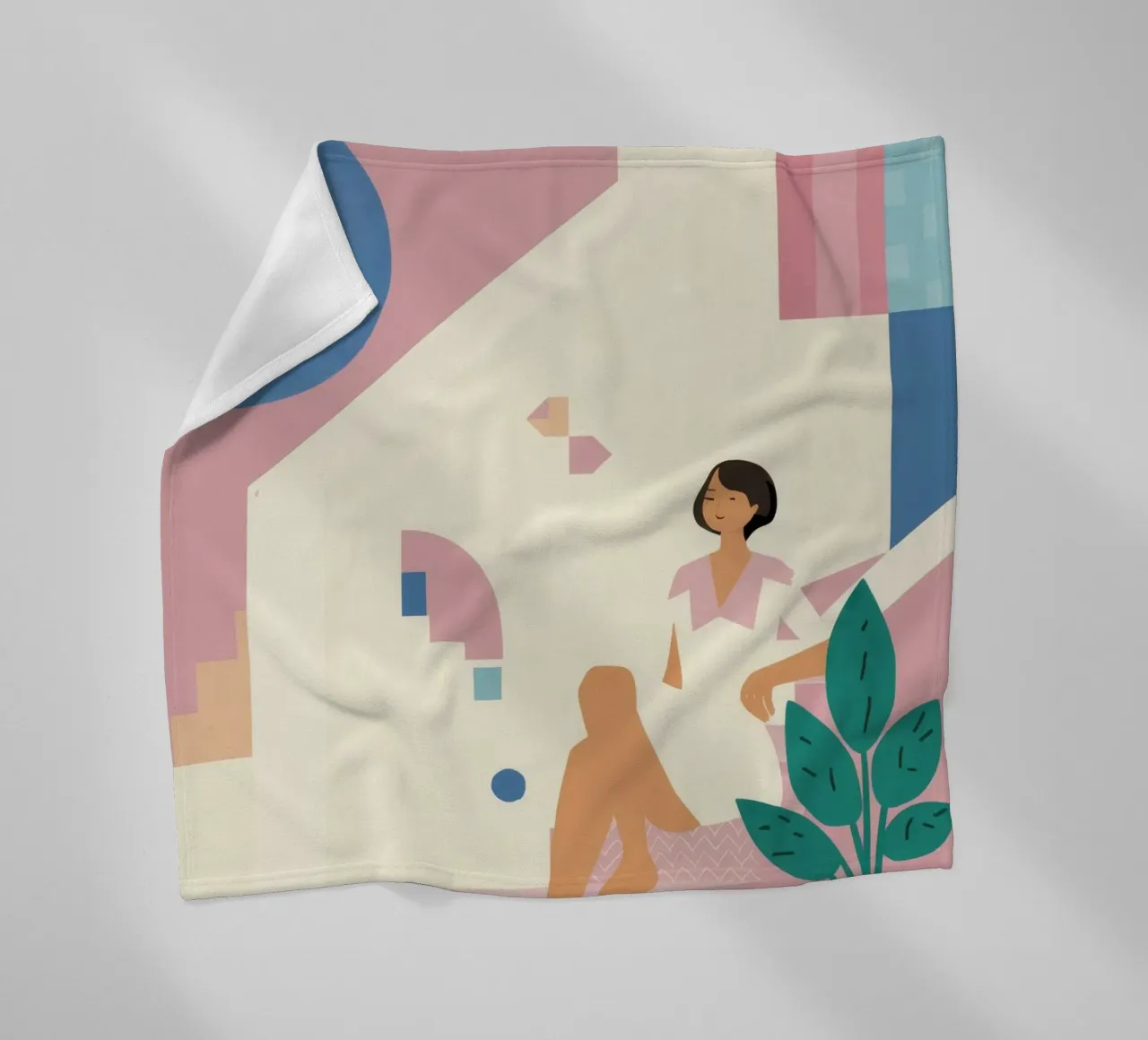 Pastel Figure Ascending fleece blanket by Stone Patina