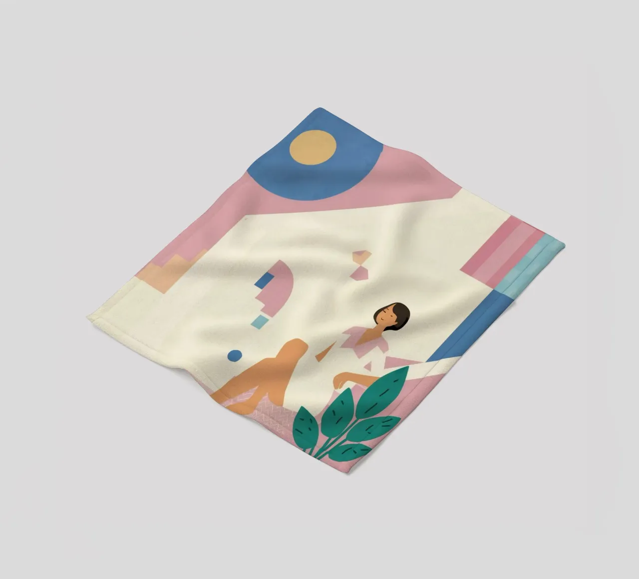 Pastel Figure Ascending fleece blanket by Stone Patina