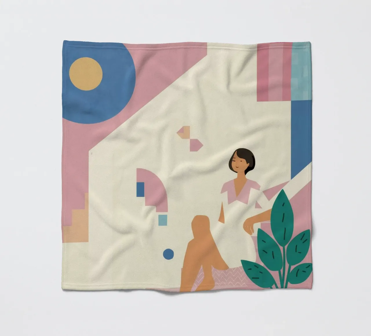 Pastel Figure Ascending fleece blanket by Stone Patina