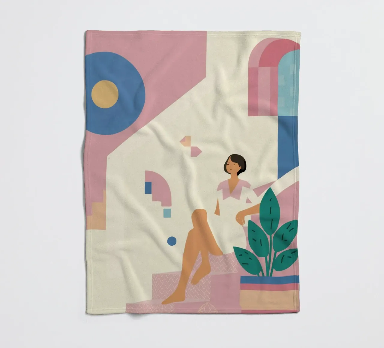 Pastel Figure Ascending fleece blanket by Stone Patina