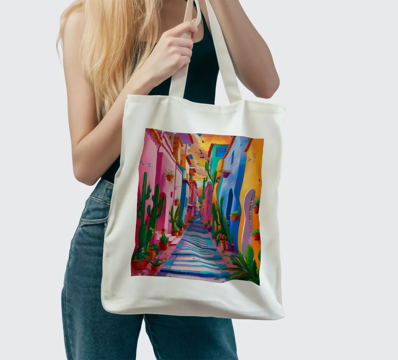 Vibrant Souk Passage tote bag by Jasper Rune