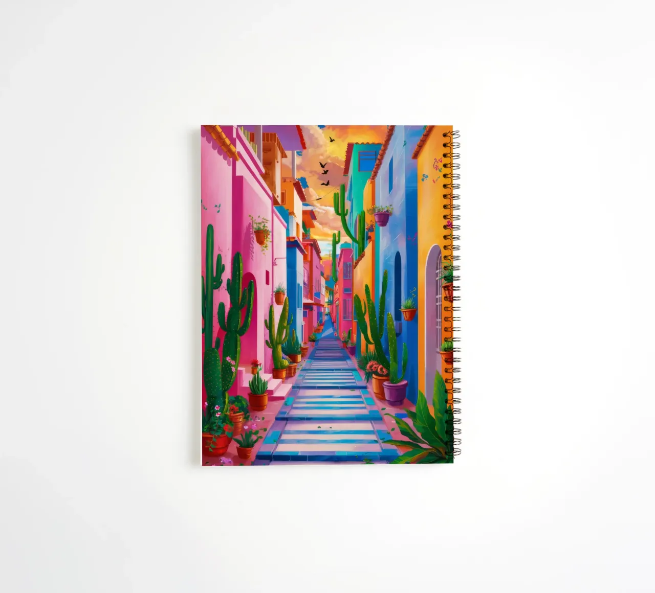 Vibrant Souk Passage spiral notebook by Jasper Rune