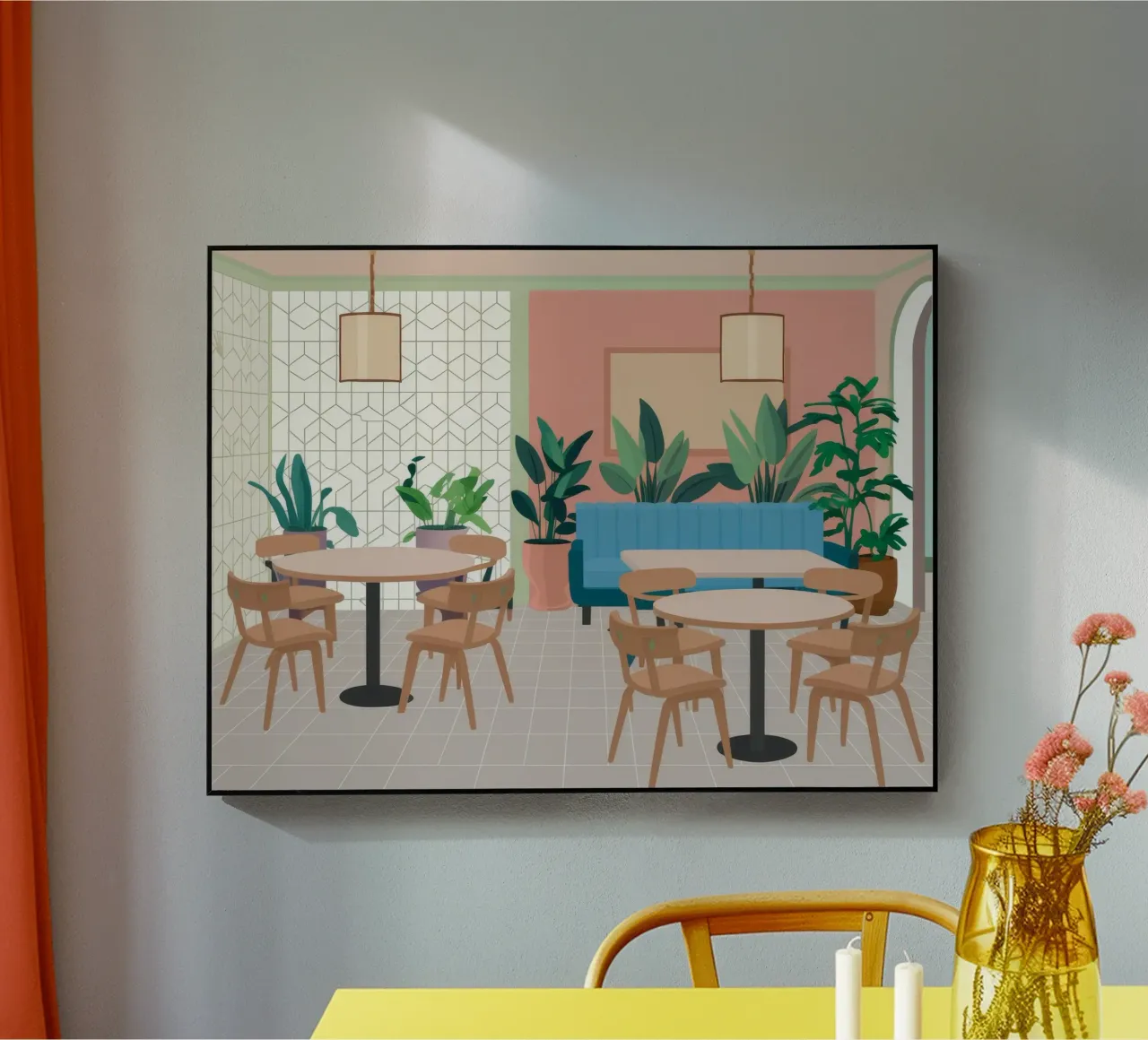 Chique café Repose acryl van Stone Patina