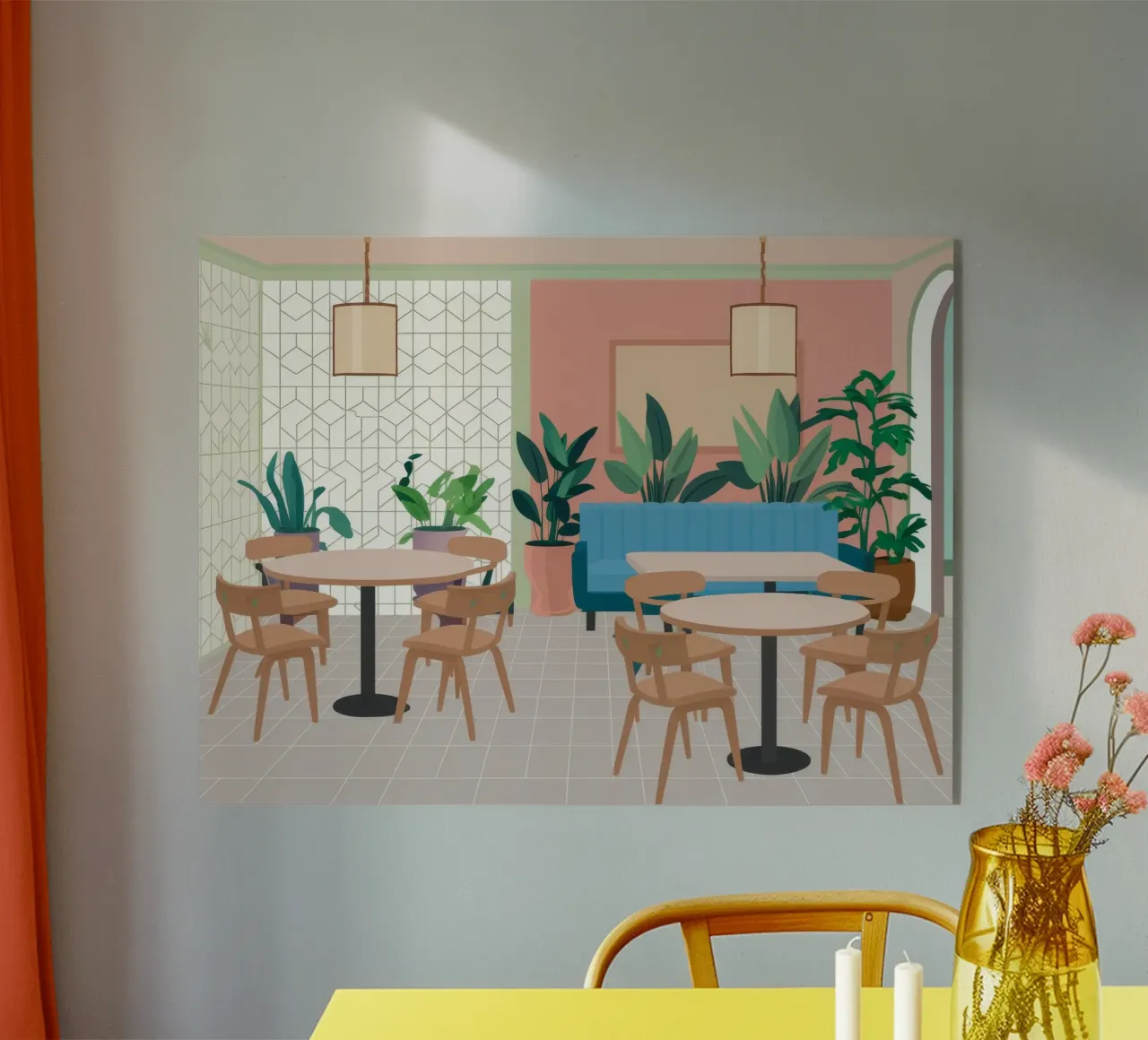 Chique café Repose acryl van Stone Patina